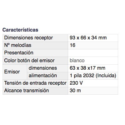 DH TIMBRE INALÁMBRICO PUERTA