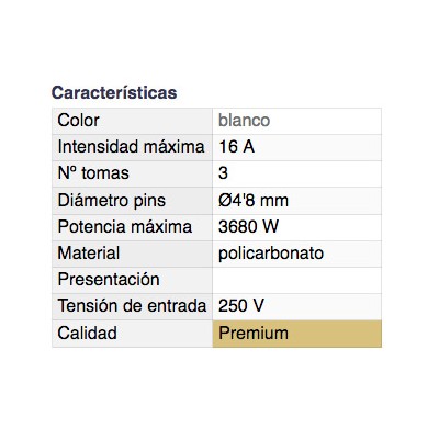 DH ADAPTADOR DE 3 TOMAS CON TOMA DE TIERRA Y PROTECCIÓN PARA NIÑOS