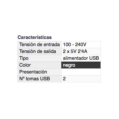 DH ALIMENTADOR USB