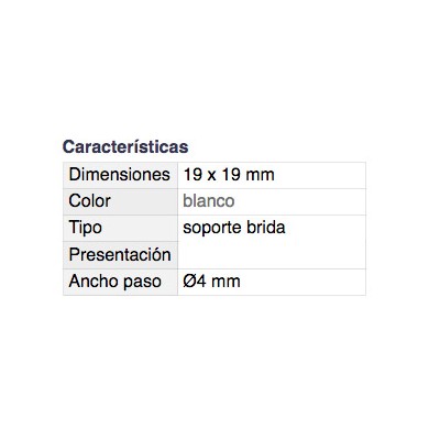 DH SOPORTE ADHESIVO PARA BRIDAS, 100 ud