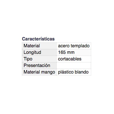 DH ALICATES CORTACABLES DE ACERO TEMPLADO