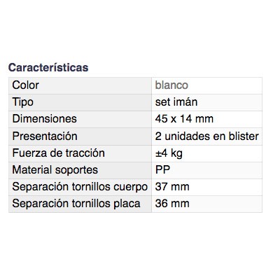 DH CONJUNTO DE IMANES PARA SUJECCIÓN DE PUERTAS, VENTANAS