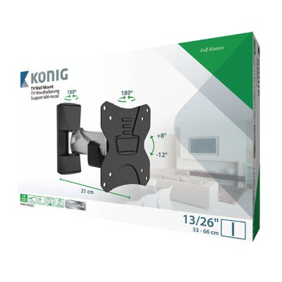 KONIG Soporte de pared con rotación completa para TV de 13 - 26"