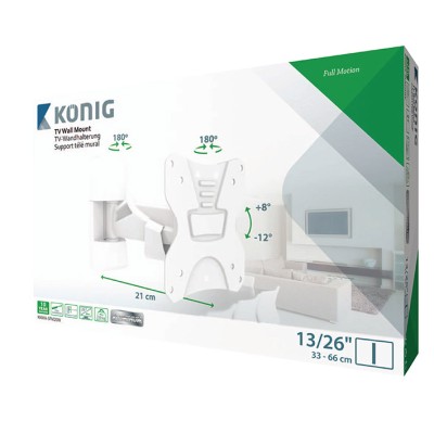 KONIG Soporte de pared con rotación completa para TV de 13 - 26"