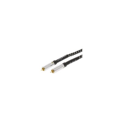 Cable de subwoofer de gama alta RCA macho - RCA macho de 3,00 m en color negro