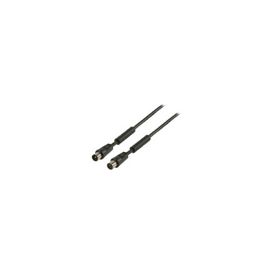 Cable de antena coaxial de 120 dB coaxial macho - coaxial hembra de 10.0 m en color negro