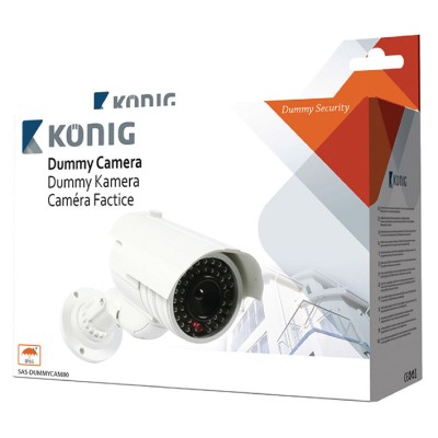 KONIG Cámara fictícia para exteriores con LED intermitente