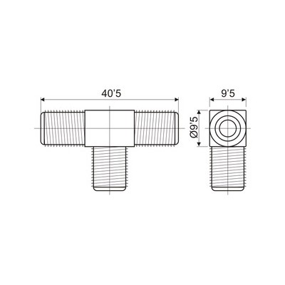 DH CONECTOR F TRIPLE HEMBRA EN T