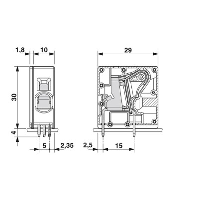 PHOENIX BORNE PARA PLACA DE CIRCUITO IMPRESO