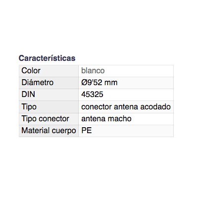 DH CONECTOR TV MACHO ACODADO