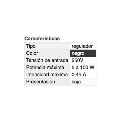 DH REGULADOR DE LUZ DE SOBREMESA