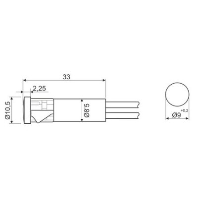 DH PILOTO LED 10,5 MM