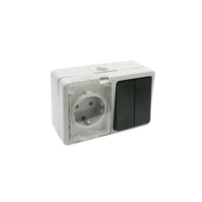 DH BASE SCHUKO CON DOBLE INTERRUPTOR