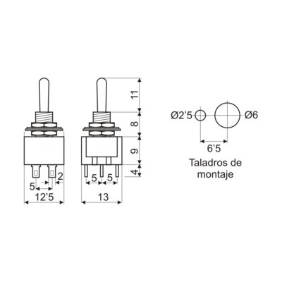 DH INTERRUPTOR BIPOLAR SOLDABLE