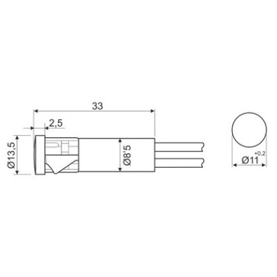 DH PILOTO LED 13,5 MM