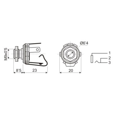 DH CONECTOR HEMBRA MONO 6,35 MM