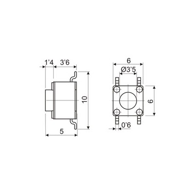 DH PULSADOR DE MEMBRANA SOLDADURA SMD