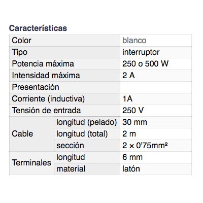 DH INTERRUPTOR BIPOLAR PASANTE + CLAVIJA EUROPEA