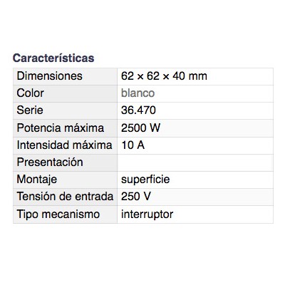 DH INTERRUPTOR DE SUPERFICIE