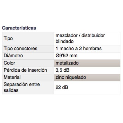 DH MEZCLADOR 2 HEMBRAS-1 MACHO METÁLICO