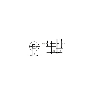 ARANDELA AISLANTE LATERAL TRANSISTOR, 100 ud