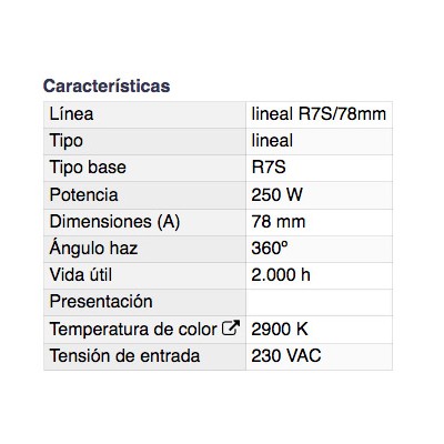 DH TUBO ECOHALÓGENO LINEAL