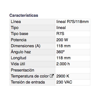 DH TUBO ECOHALÓGENO LINEAL