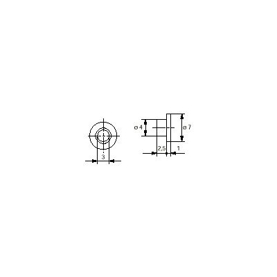 ARANDELA AISLANTE LATERAL TRANSISTOR, 10 ud