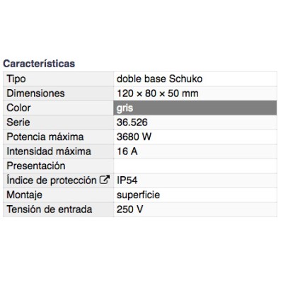 DH DOBLE BASE SCHUKO ESTANCA