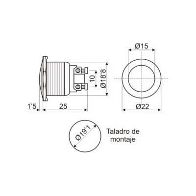 DH PULSADOR ANTIVÁNDALOS DE SEGURIDAD