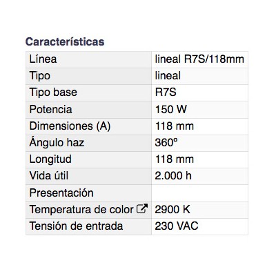 DH TUBO ECOHALÓGENO LINEAL