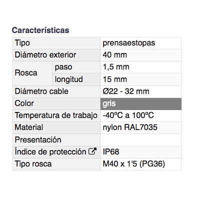 DH PRENSAESTOPAS