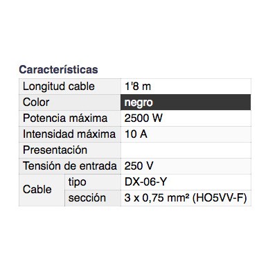 DH CONEXIÓN-PROLONGADOR 3 CONDUCTORES