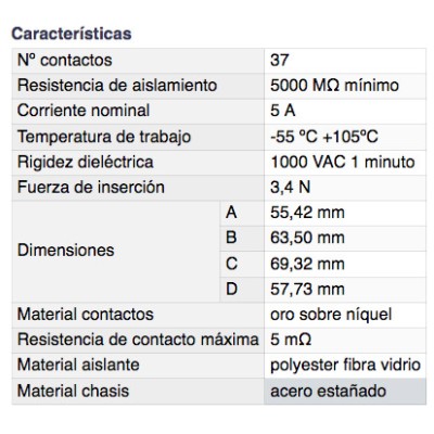 DH CONECTOR MACHO "D"