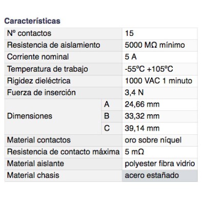 DH CONECTOR MACHO "D" SUB