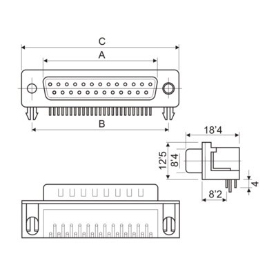 DH CONECTOR MACHO "D" SUB