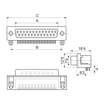 DH CONECTOR HEMBRA "D" SUB