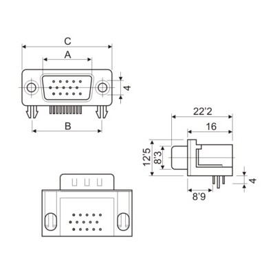 DH CONECTOR MACHO "D" SUB