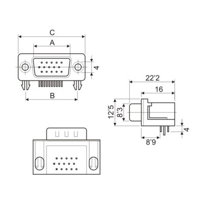 DH CONECTOR HEMBRA "D" SUB