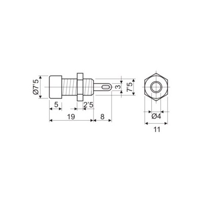 DH HEMBRILLA PARA BANANA DE 4 MM