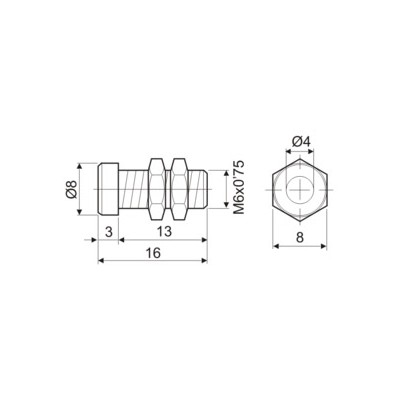 DH HEMBRILLA METÁLICA TORNEADA PARA BANANA DE 4 MM