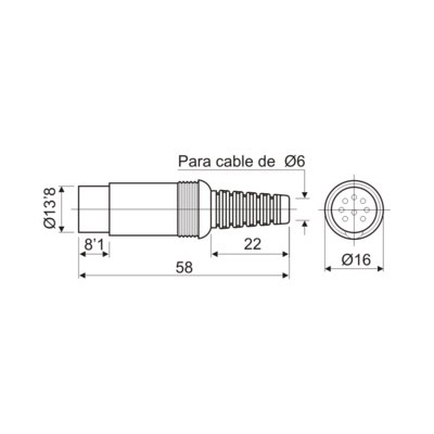 DH CONECTOR DIN MACHO