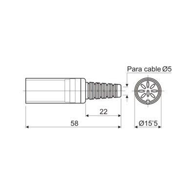 DH CONECTOR DIN HEMBRA