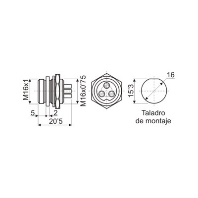 DH CONECTOR MICRO MACHO