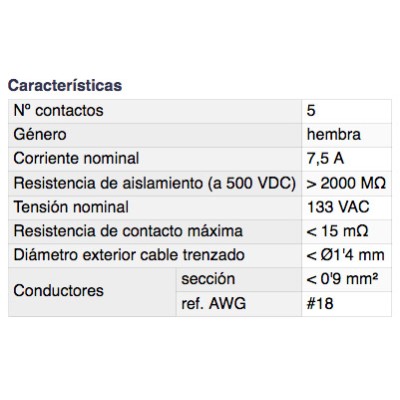 DH BASE CONECTOR MICRO HEMBRA