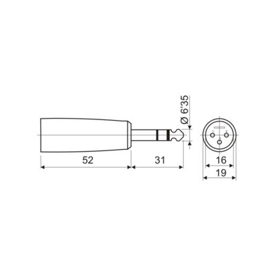 DH ADAPTADOR MICRO MACHO A JACK MACHO ESTÉREO