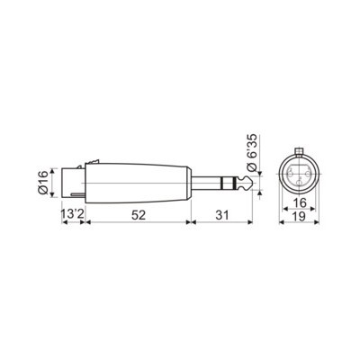 DH ADAPTADOR MICRO HEMBRA A JACK MACHO