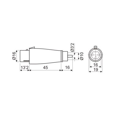 DH ADAPTADOR MICRO HEMBRA A RCA MACHO