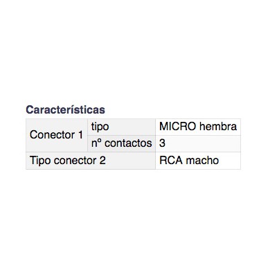 DH ADAPTADOR MICRO HEMBRA A RCA MACHO