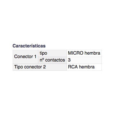 DH ADAPTADOR MICRO HEMBRA A RCA HEMBRA